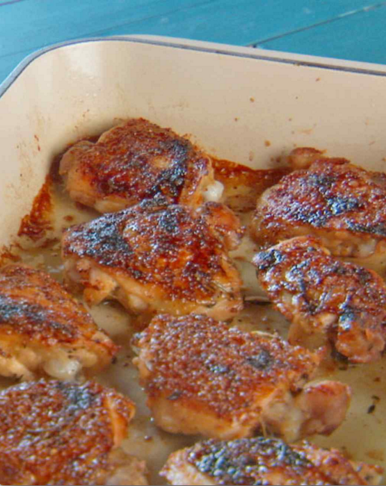 Mad Hungry Recipe: Baked Chicken with Honey-Whole-Grain Mustard Glaze