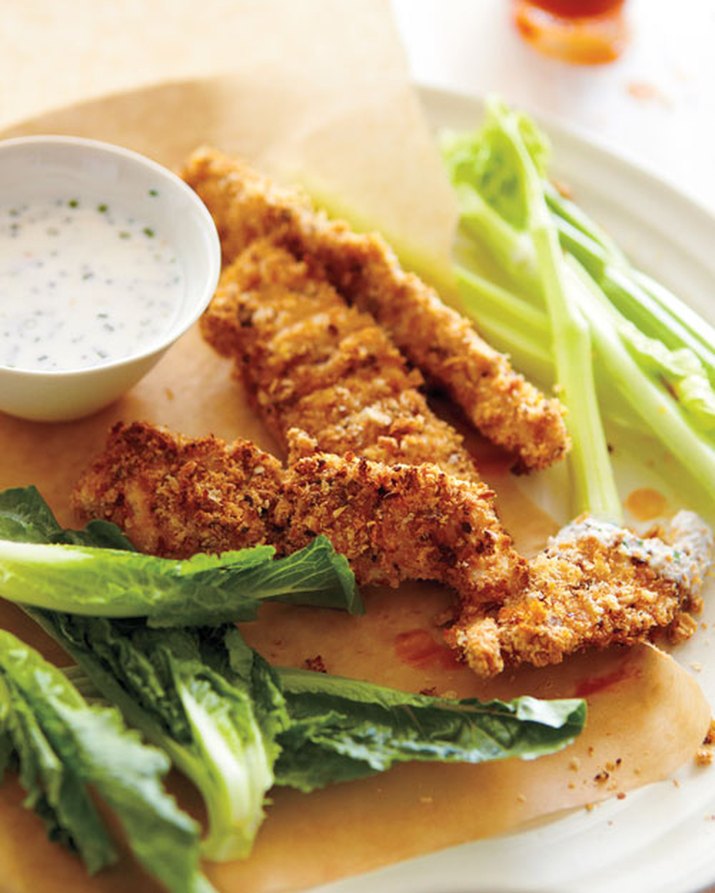Mad Hungry Recipe: Crunchy Chicken Tenders with Herb-Buttermilk Dressing
