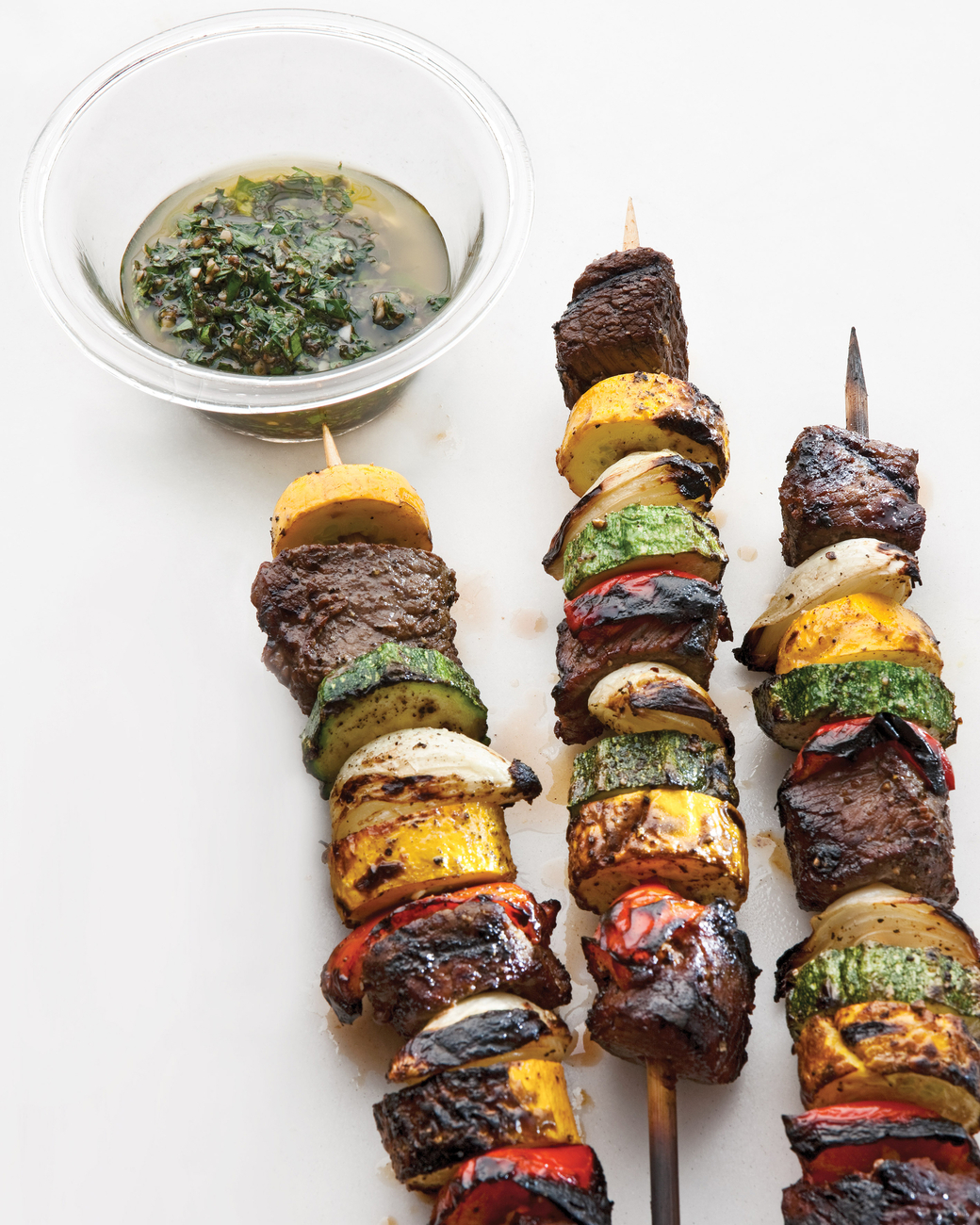 Mad Hungry Recipe: Sirloin and Summer-Vegetable Kebabs with Chimichurri