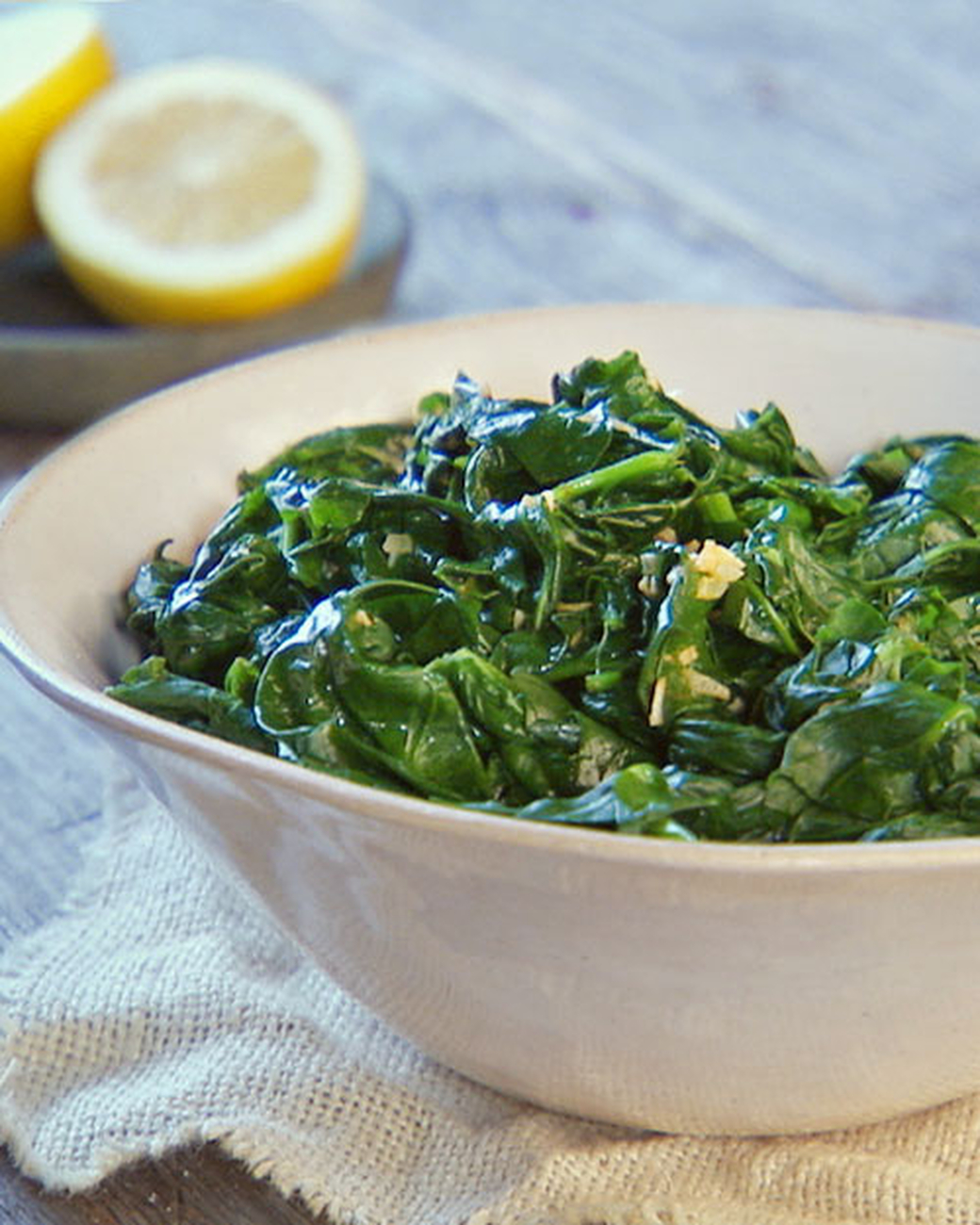Mad Hungry Recipe: Blanched Spinach with Olive Oil and Lemon