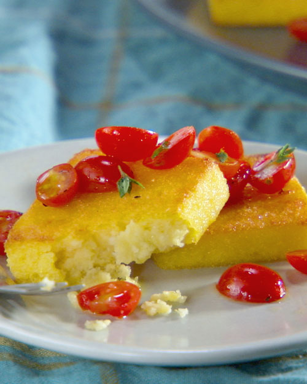 Mad Hungry Recipe: Crispy Polenta Squares with Cherry Tomatoes