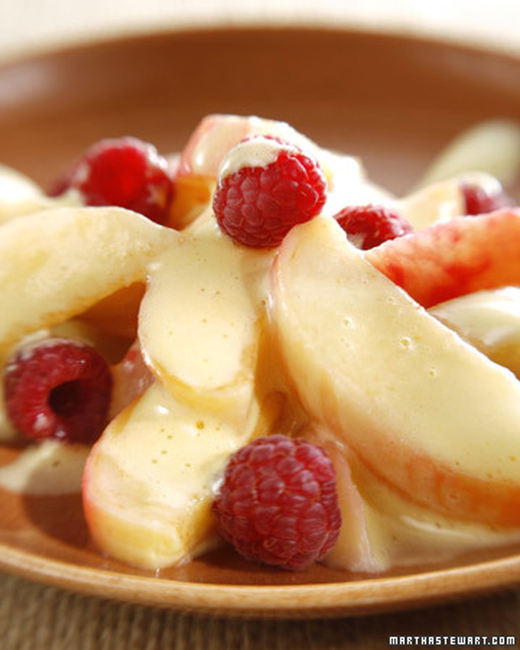 Mad Hungry Recipe: Zabaglione with Fresh Peaches and Raspberries